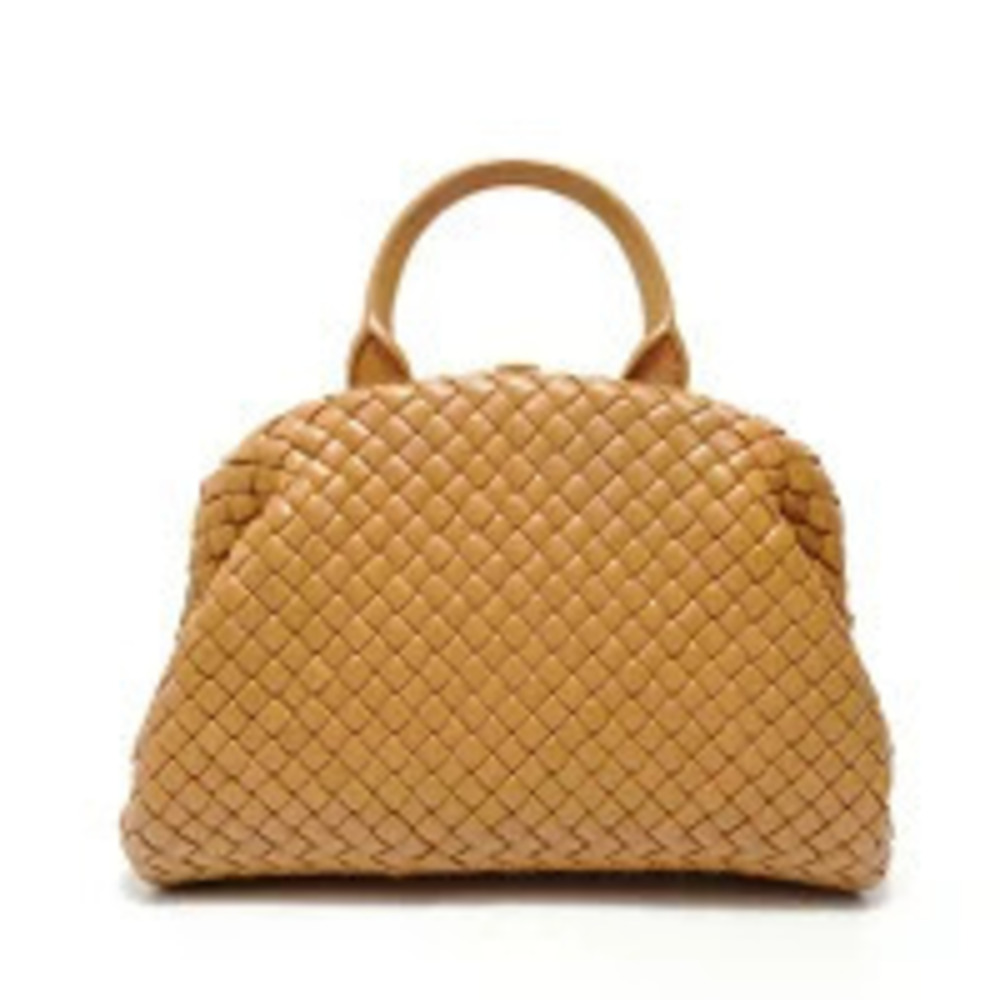 Bottega Veneta Intrecciato Leather Shoulder Bag Brown